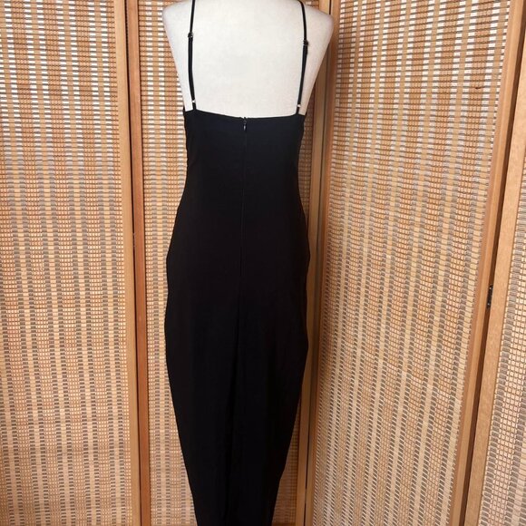 Black Zara maxi dress with front cutout and bead detail - Picture 3 of 5